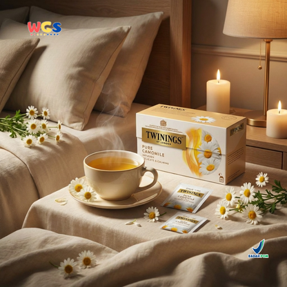 Twinings Pure Camomile Tea 25 Tea Bags 25g - Teh Chamomile Celup Premium Herbal Tea