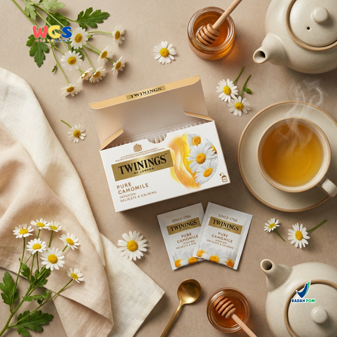 Twinings Pure Camomile Tea 25 Tea Bags 25g - Teh Chamomile Celup Premium Herbal Tea