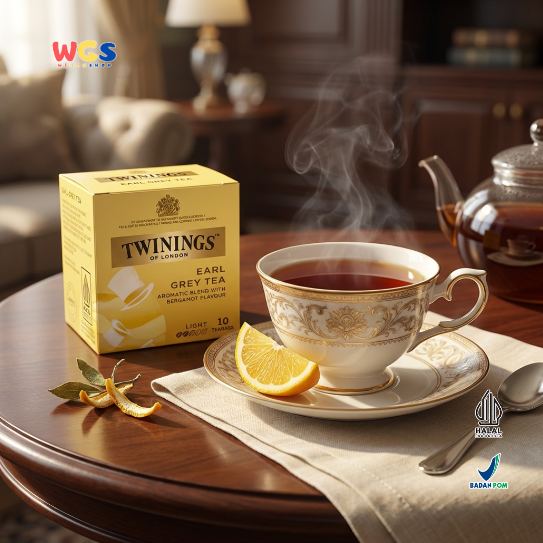 Twinings of London Earl Grey Tea Bag 20g (10 x 2g) - Enjoy the Aromatic Sensation of Bergamot Black Tea