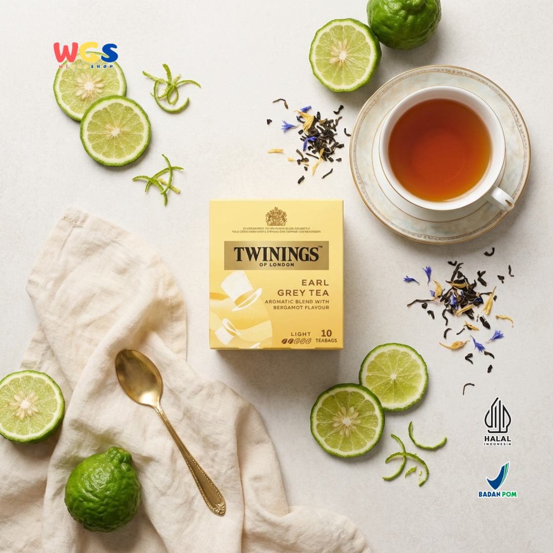 Twinings of London Earl Grey Tea Bag 20g (10 x 2g) - Enjoy the Aromatic Sensation of Bergamot Black Tea