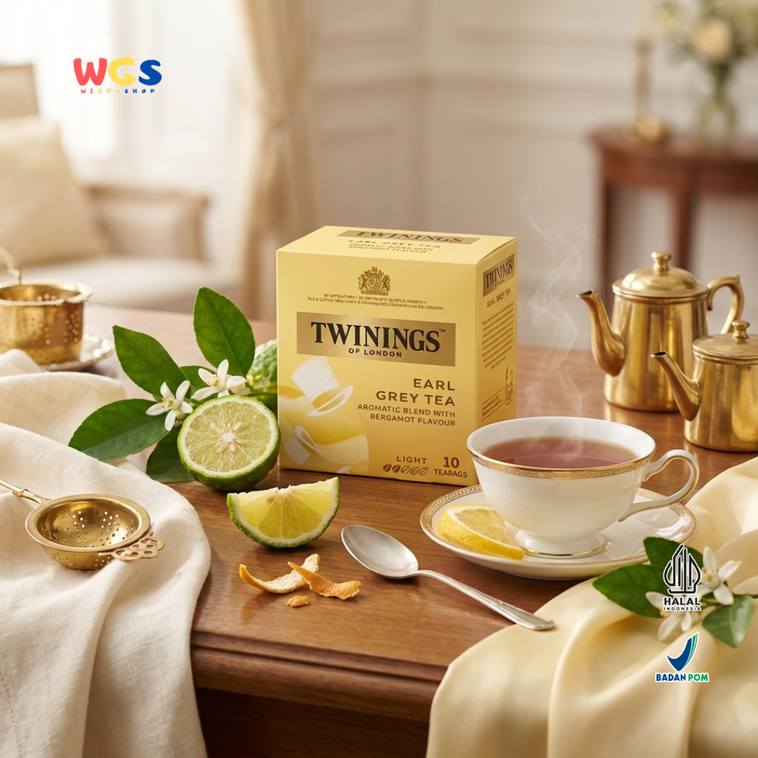 Twinings of London Earl Grey Tea Bag 20g (10 x 2g) - Enjoy the Aromatic Sensation of Bergamot Black Tea