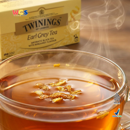 Twinings of London Earl Grey Tea 50g (25 Tea Bags x 2g) - Teh Hitam Bergamot Premium