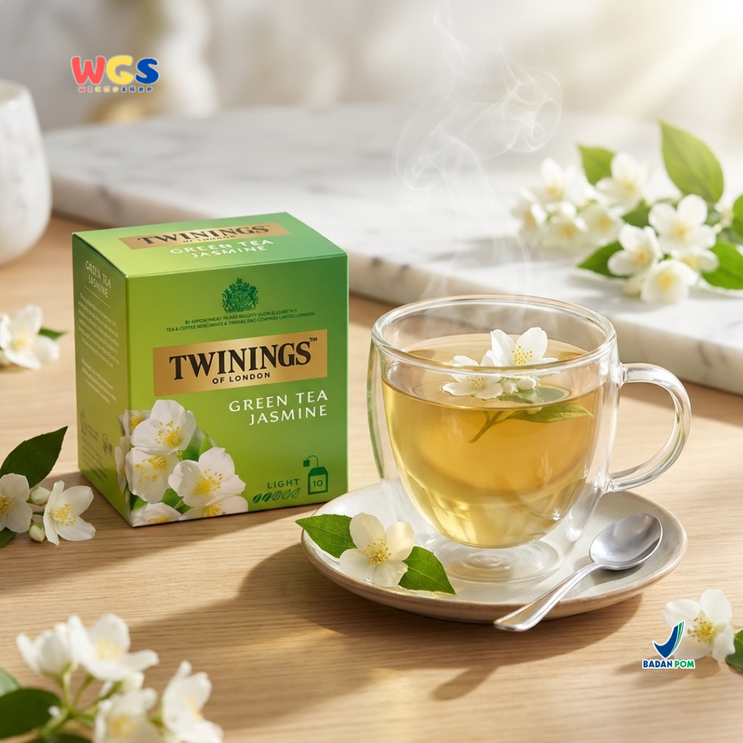 Twinings of London Green Tea Jasmine 18g (10 x 1.8g) - Jasmine Green Tea, a refreshing and soothing drink with a jasmine aroma