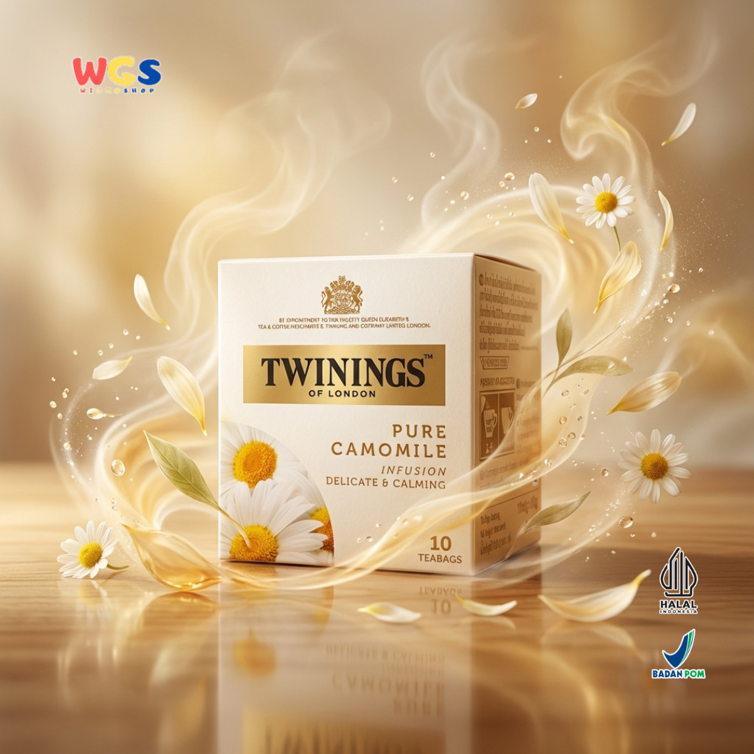 Twinings of London Pure Camomile Tea Bag 10g (10 x 1g) - A Soothing Drink for Relaxation and Wellness