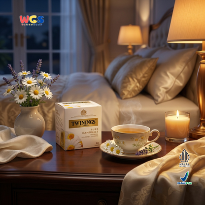 Twinings of London Pure Camomile Tea Bag 10g (10 x 1g) - A Soothing Drink for Relaxation and Wellness