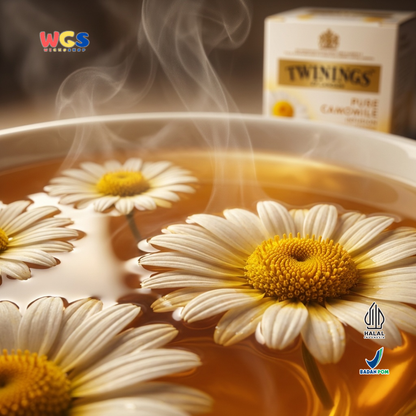 Twinings of London Pure Camomile Tea Bag 10g (10 x 1g) - A Soothing Drink for Relaxation and Wellness