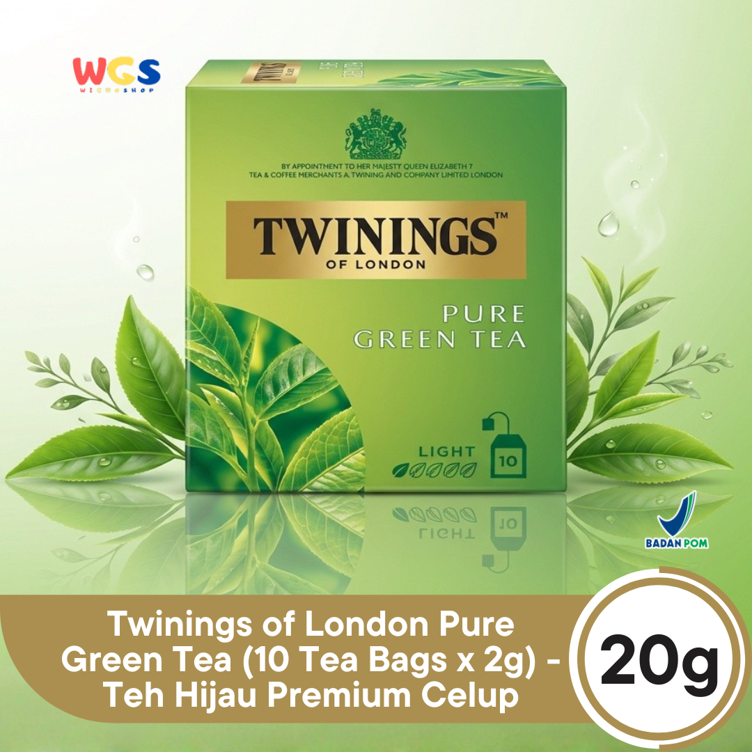 Twinings of London Pure Green Tea 20g (10 x 2g) - Green Tea Bags