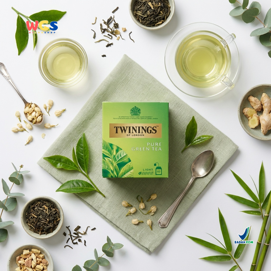Twinings of London Pure Green Tea 20g (10 x 2g) - Green Tea Bags