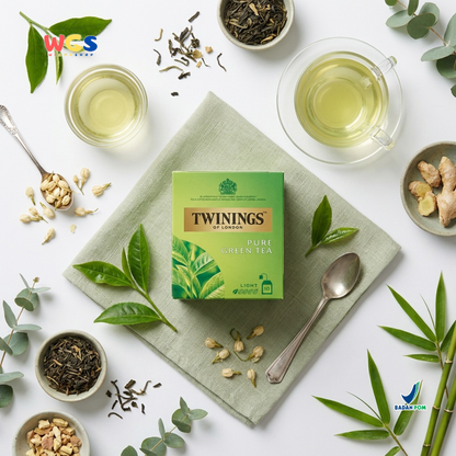 Twinings of London Pure Green Tea 20g (10 x 2g) - Green Tea Bags