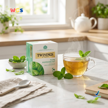 Twinings of London Pure Peppermint Infusion Tea Bag 20g (10 x 2g) - Refreshing and Soothing