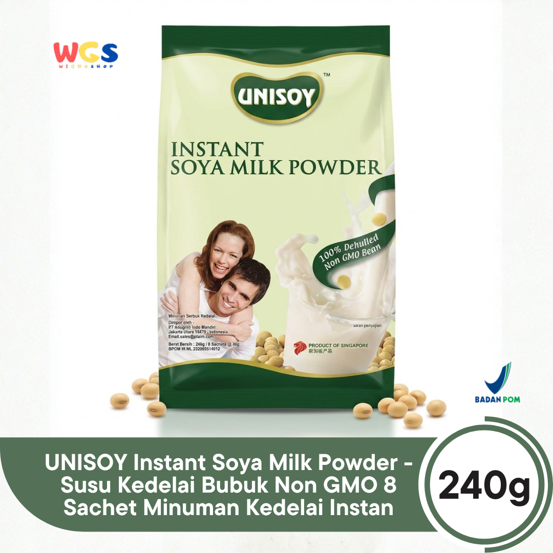 Unisoy Soya Milk Powder Low Sugar Instant 240 gr - Soy Milk Powder