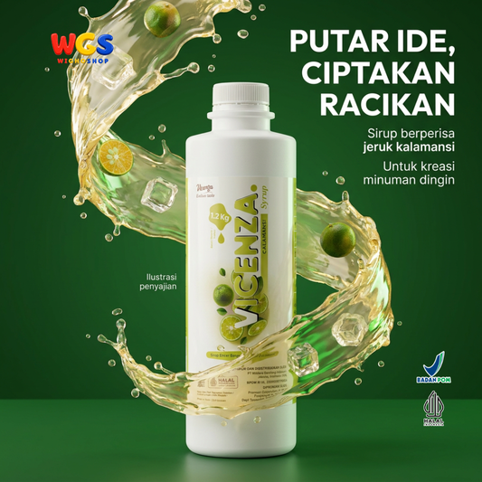 Vicenza Calamansi Syrup 1.2kg - Sirup Jeruk Kalamansi untuk Teh, Soda & Mocktail