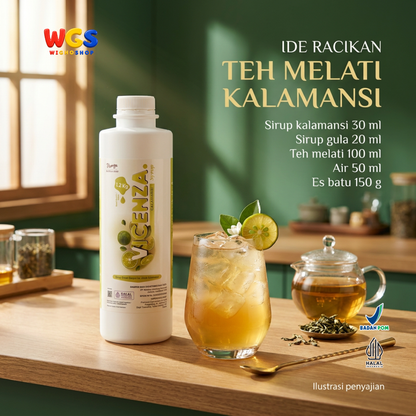Vicenza Calamansi Syrup 1.2kg - Sirup Jeruk Kalamansi untuk Teh, Soda & Mocktail