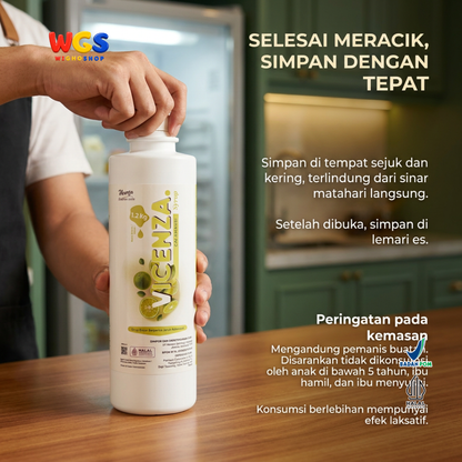 Vicenza Calamansi Syrup 1.2kg - Sirup Jeruk Kalamansi untuk Teh, Soda & Mocktail