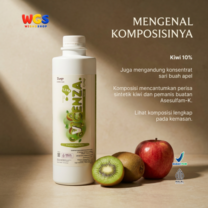 Vicenza Kiwi Syrup 1.2kg - Sirup Kiwi untuk Kiwi Tea, Mocktail, Soda & Smoothie