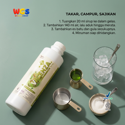 Vicenza Kiwi Syrup 1.2kg - Sirup Kiwi untuk Kiwi Tea, Mocktail, Soda & Smoothie