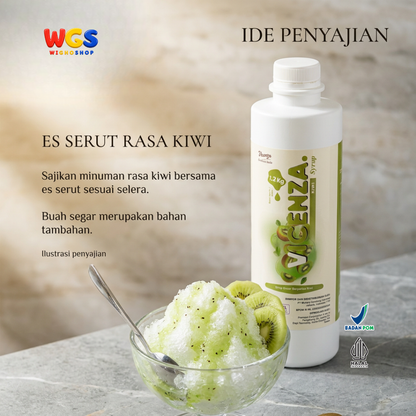 Vicenza Kiwi Syrup 1.2kg - Sirup Kiwi untuk Kiwi Tea, Mocktail, Soda & Smoothie
