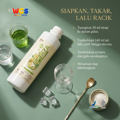Vicenza Melon Syrup 1.2kg - Sirup Melon untuk Es Buah, Mocktail, Soda & Melon Tea