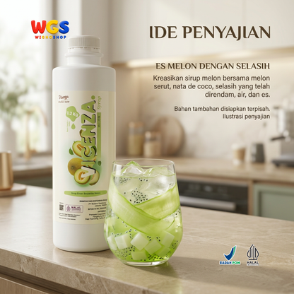 Vicenza Melon Syrup 1.2kg - Sirup Melon untuk Es Buah, Mocktail, Soda & Melon Tea