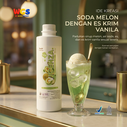 Vicenza Melon Syrup 1.2kg - Sirup Melon untuk Es Buah, Mocktail, Soda & Melon Tea
