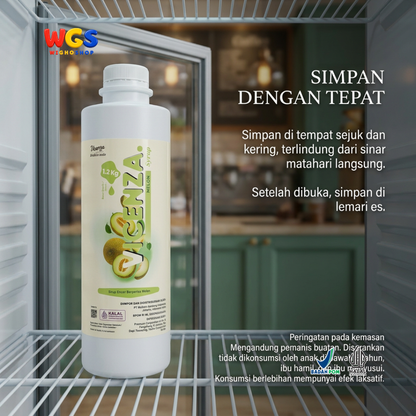 Vicenza Melon Syrup 1.2kg - Sirup Melon untuk Es Buah, Mocktail, Soda & Melon Tea