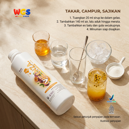 Vicenza Passion Fruit Syrup 1.2kg - Sirup Markisa untuk Fruit Tea, Mocktail & Soda
