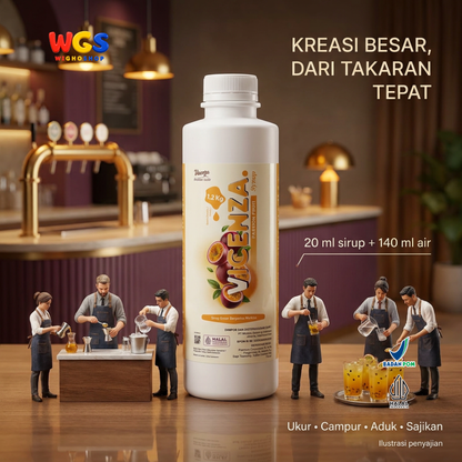 Vicenza Passion Fruit Syrup 1.2kg - Sirup Markisa untuk Fruit Tea, Mocktail & Soda