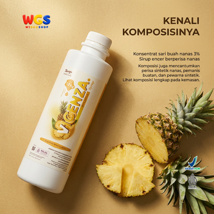 Vicenza Pineapple Syrup 1.2kg - Sirup Nanas untuk Mocktail, Soda & Pineapple Tea