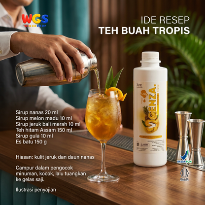 Vicenza Pineapple Syrup 1.2kg - Sirup Nanas untuk Mocktail, Soda & Pineapple Tea
