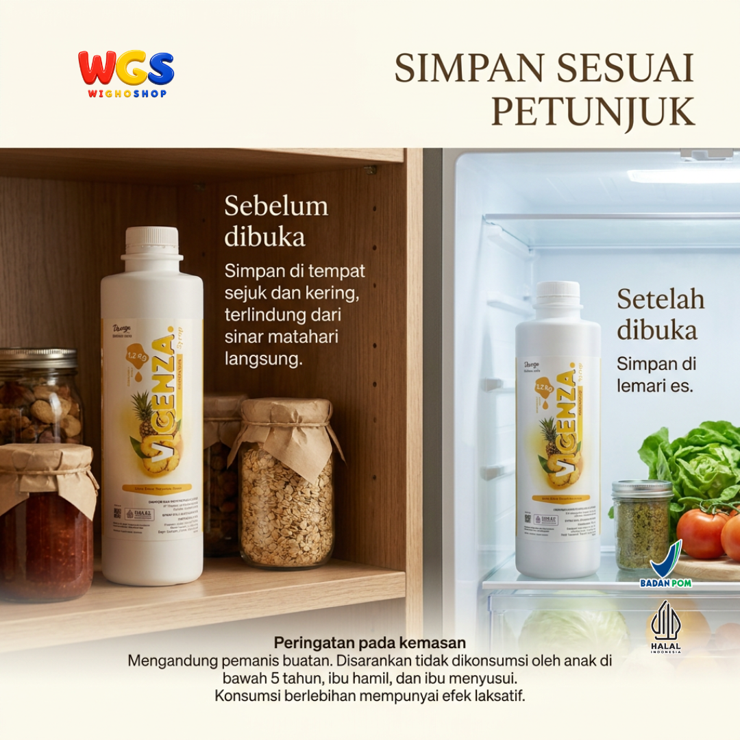 Vicenza Pineapple Syrup 1.2kg - Sirup Nanas untuk Mocktail, Soda & Pineapple Tea