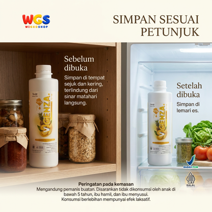 Vicenza Pineapple Syrup 1.2kg - Sirup Nanas untuk Mocktail, Soda & Pineapple Tea