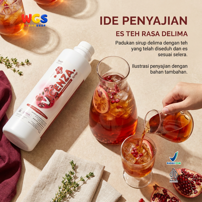 Vicenza Pomegranate Syrup 1.2kg - Sirup Delima untuk Mocktail, Soda & Pomegranate Tea