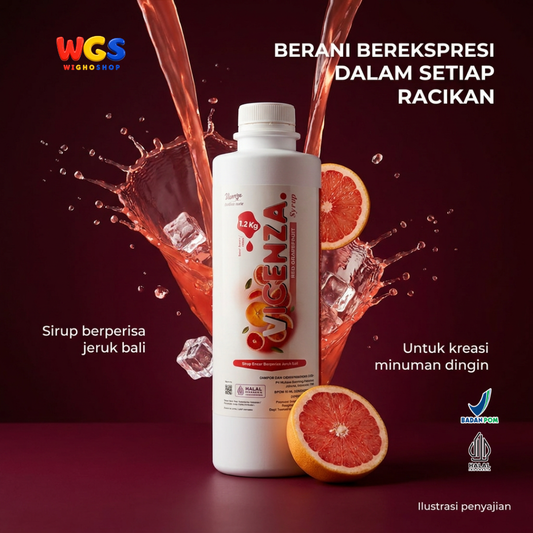 Vicenza Red Grapefruit Syrup 1.2kg - Sirup Jeruk Bali Merah untuk Teh, Soda & Mocktail