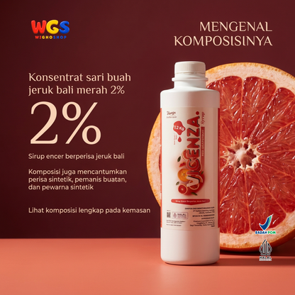Vicenza Red Grapefruit Syrup 1.2kg - Sirup Jeruk Bali Merah untuk Teh, Soda & Mocktail