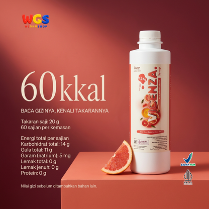 Vicenza Red Grapefruit Syrup 1.2kg - Sirup Jeruk Bali Merah untuk Teh, Soda & Mocktail