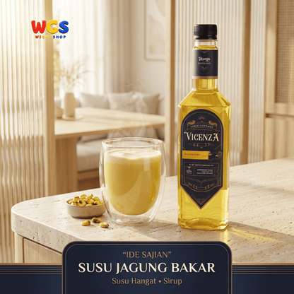 Vicenza Roasted Corn Syrup 750ml - Sirup Jagung Bakar untuk Kopi, Latte & Milkshake