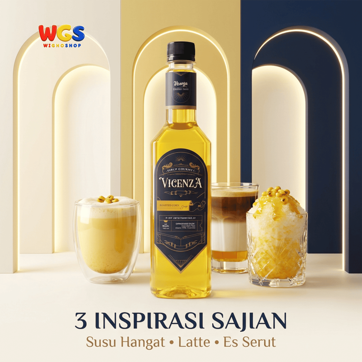 Vicenza Roasted Corn Syrup 750ml - Sirup Jagung Bakar untuk Kopi, Latte & Milkshake