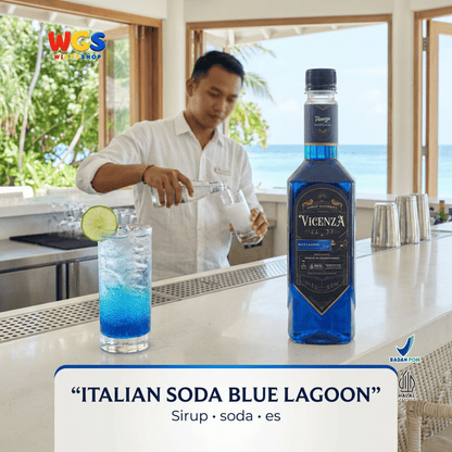 Vicenza Sirup Blue Lagoon 750ml - Blue Lagoon Syrup untuk Mocktail, Soda & Lemonade
