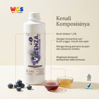 Vicenza Sirup Blueberry 1.2kg - Blueberry Syrup untuk Mocktail, Teh & Soda