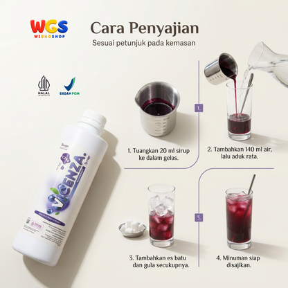 Vicenza Sirup Blueberry 1.2kg - Blueberry Syrup untuk Mocktail, Teh & Soda