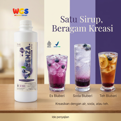 Vicenza Sirup Blueberry 1.2kg - Blueberry Syrup untuk Mocktail, Teh & Soda