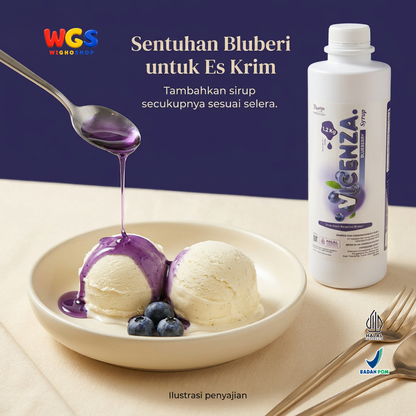 Vicenza Sirup Blueberry 1.2kg - Blueberry Syrup untuk Mocktail, Teh & Soda