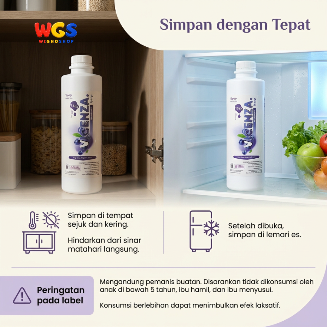 Vicenza Sirup Blueberry 1.2kg - Blueberry Syrup untuk Mocktail, Teh & Soda