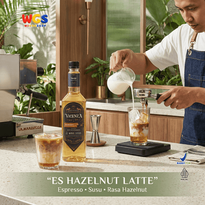 Vicenza Sirup Hazelnut 750ml - Hazelnut Syrup untuk Kopi Susu, Latte & Cokelat