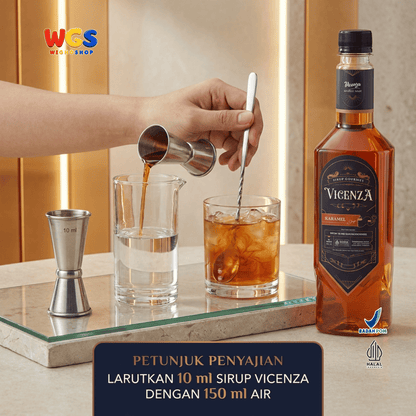 Vicenza Sirup Karamel 750ml - Caramel Syrup untuk Kopi Susu, Latte & Milkshake