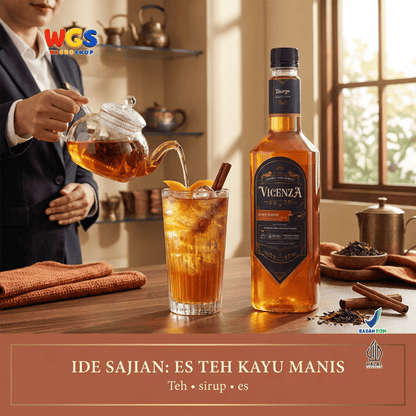 Vicenza Sirup Kayu Manis 750ml - Cinnamon Syrup untuk Kopi, Latte, Teh & Mocktail
