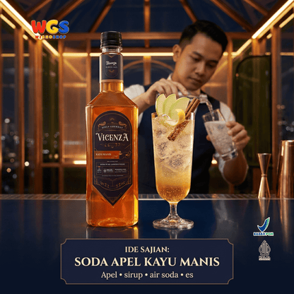 Vicenza Sirup Kayu Manis 750ml - Cinnamon Syrup untuk Kopi, Latte, Teh & Mocktail