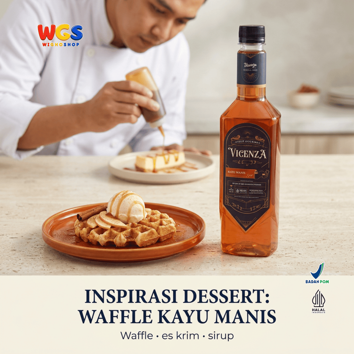 Vicenza Sirup Kayu Manis 750ml - Cinnamon Syrup untuk Kopi, Latte, Teh & Mocktail