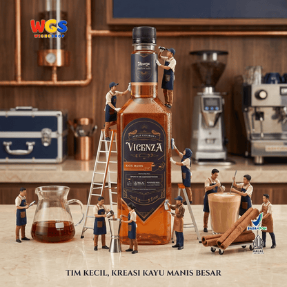 Vicenza Sirup Kayu Manis 750ml - Cinnamon Syrup untuk Kopi, Latte, Teh & Mocktail