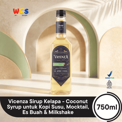 Vicenza Sirup Kelapa 750ml - Coconut Syrup untuk Kopi Susu, Mocktail, Es Buah & Milkshake